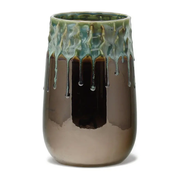 Bling copper ceramic vase round high L 670621
