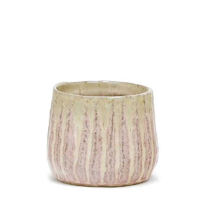Twill pink ceramic pot wz gr top round XS 681135
