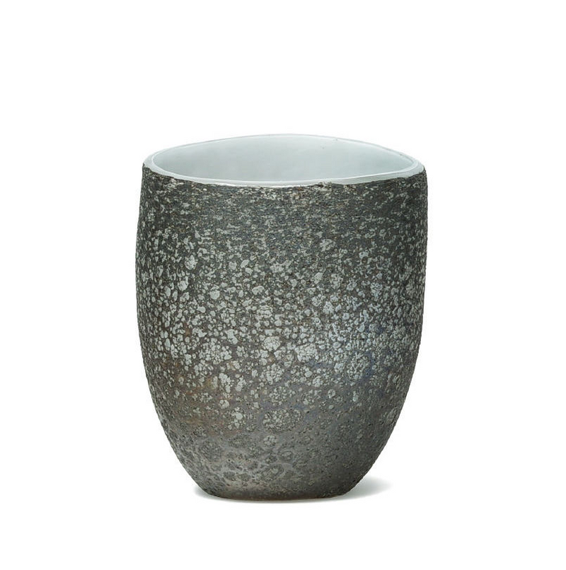 Monika grey dark glass vase round M 683934